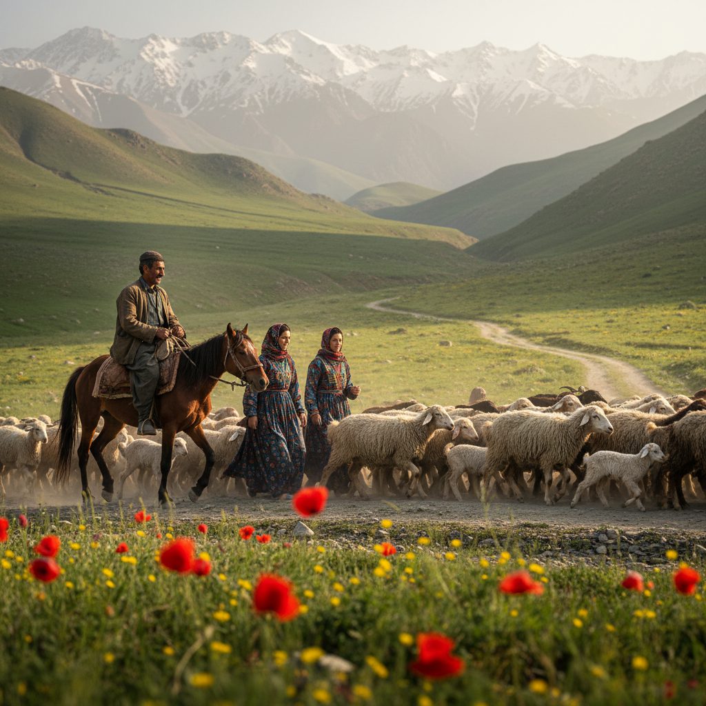 bakhtiari_nomads_migration کوچ با عشایر بختیاری (راهنمای کامل هزینه، زمان و مسیر سفر)