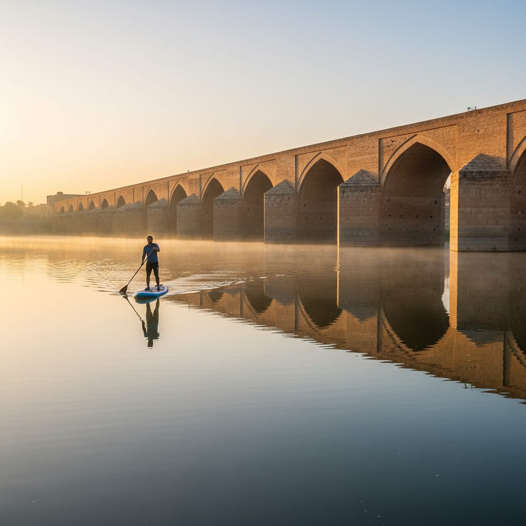 پدل برد در زاینده رود | راهنمای جذابیتها و ویژگیهای خاص 5 پدل برد در زاینده رود