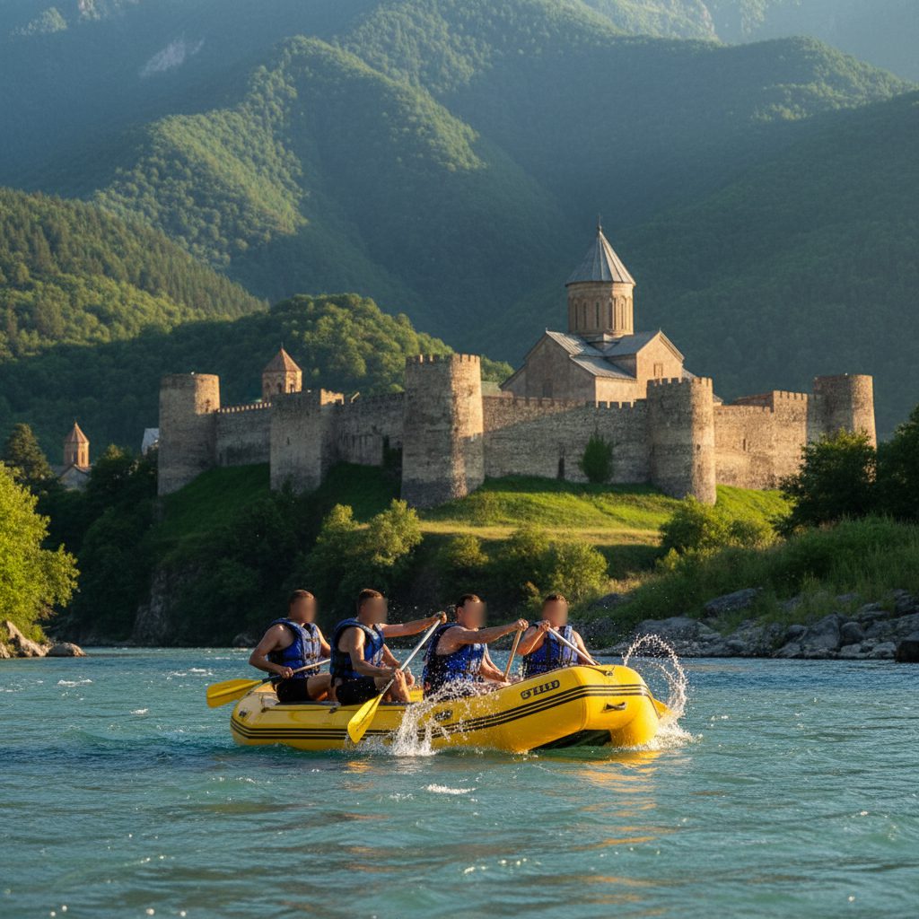 رفتینگ در گرجستان | معرفی رودخانههای آراگوی، رینی و متکواری 2 رفتینگ در گرجستان