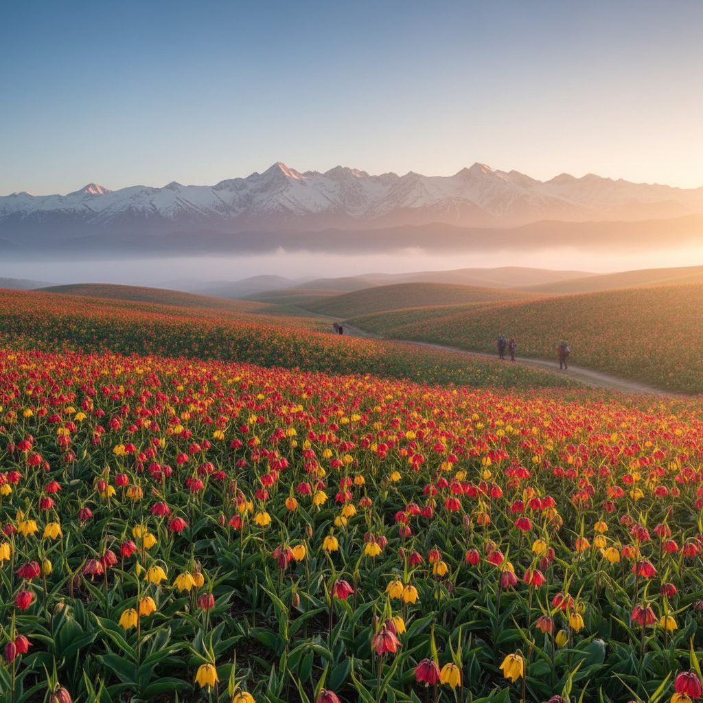 دشت لالههای واژگون کوهرنگ: راهنمای عکاسی در بهار 2 دشت لالههای واژگون